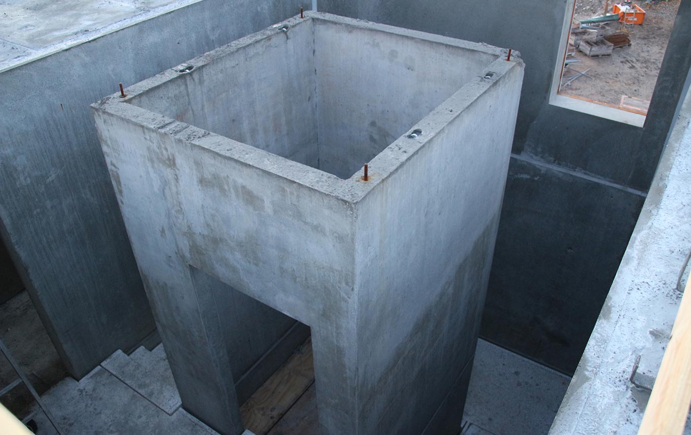 Elevatorskakt Betonelementer